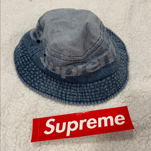 Supreme Denim Blue bucket hat Medium / Large - Picture 2 of 4